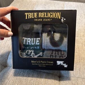 True Religion Men’s 6 pack Crew Socks